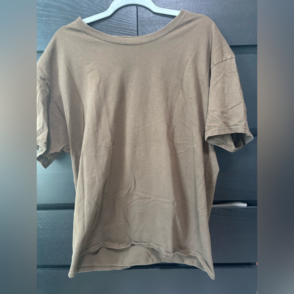 Hanes Men's Tan Short Sleeve Tee